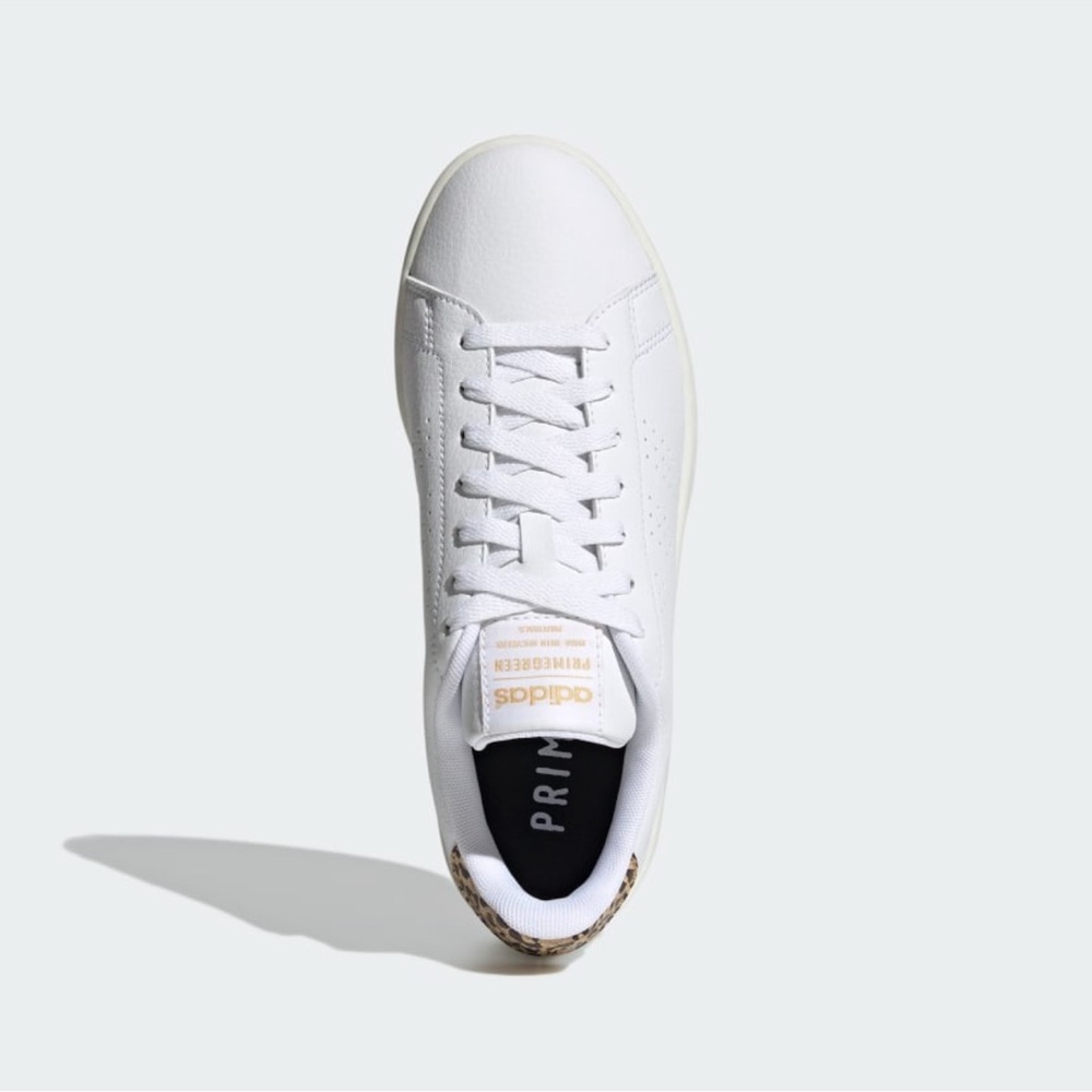 Adidas NWT Advantage shoes white & leopard print women’s 8 - Picture 4 of 8